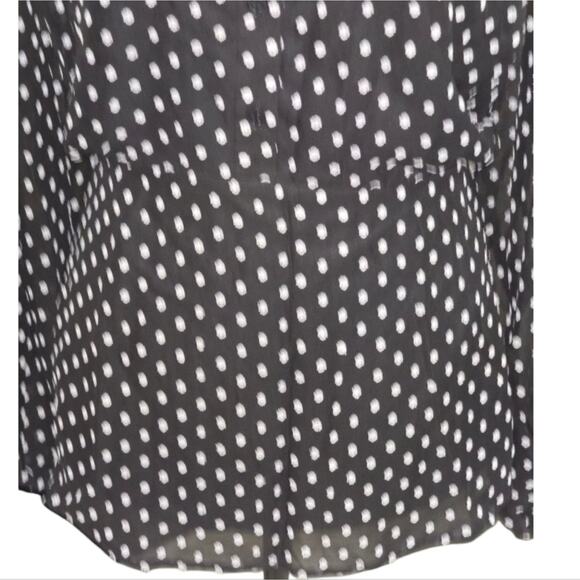 Lane Bryant Black White Polka‎ Dot Peplum Babydoll Women's Top Plus Size 18 - Picture 2 of 8